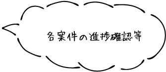 各案件の進捗確認等